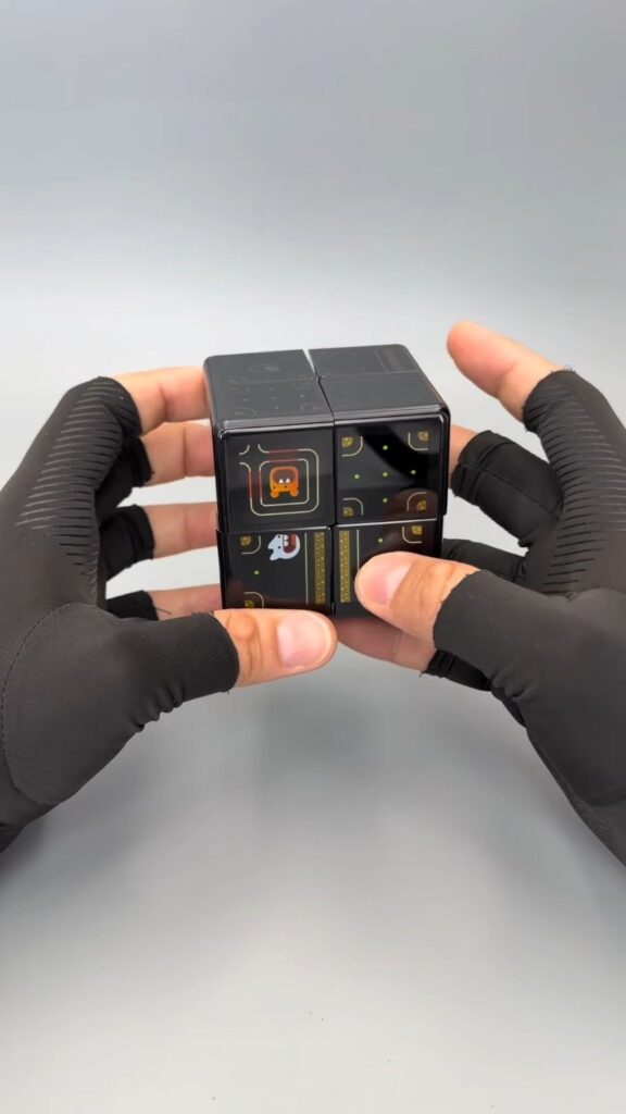 Folding Digital Puzzle Cube Toy with Touchscreen Display | Electronic Brain Teaser Fidget Puzzle for Kids & Adults - Photo 4